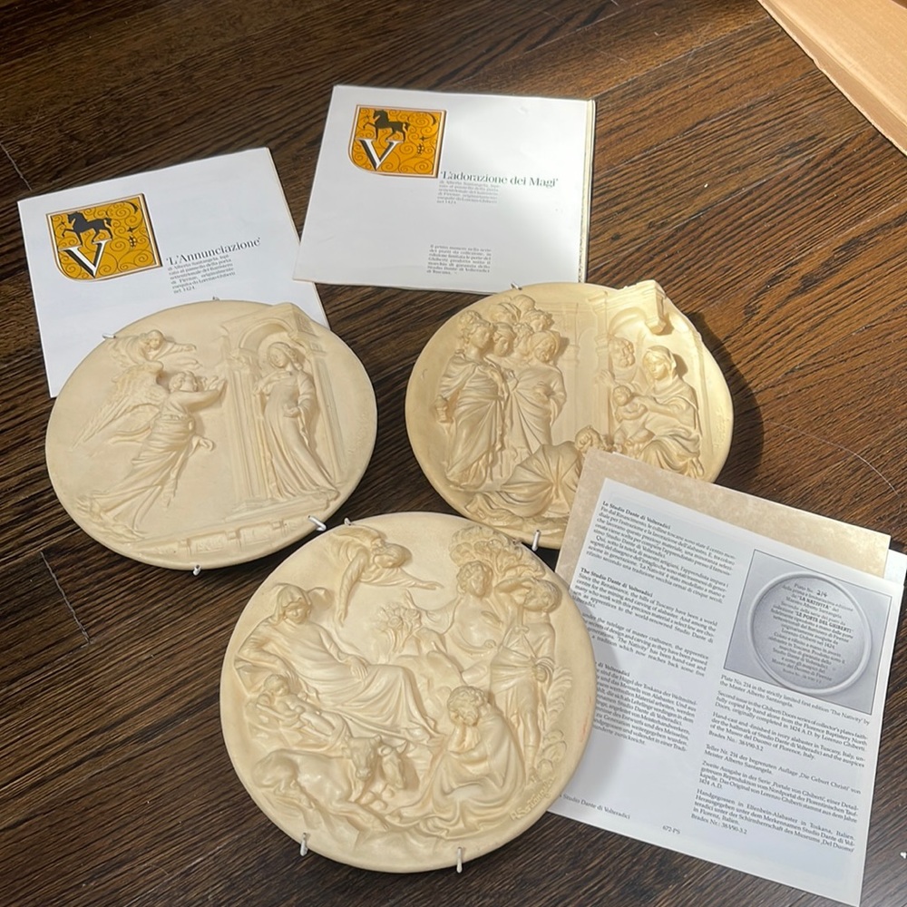 1980s nativity, declaration, annunciation-3 plates of collection Each 50or offer